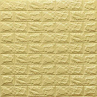 3D панель самоклеюча цегла Жовто-пісочна 700x770x7мм (009-7) SW-00000046