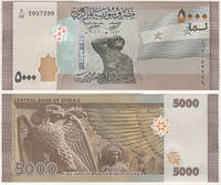 Банкнота, Сирия 5000 фунтов 2019 (2021). UNC