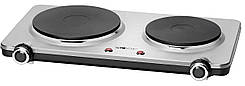 Електрична плита Clatronic подвійна конфорка з нержавіючої сталі DKP 3668 E