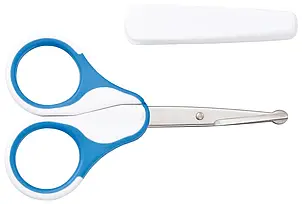 Ножиці безпечні з ковпачком голубі  Baby-Nova
