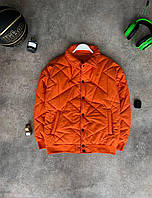 Мужская куртка на кнопках оранжевая осень/весна.Мужская оранжевая куртка демисезонная