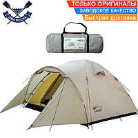 Универсальная палатка Tramp Lite Camp 3 туристическая палатка Трамп палатки 3-местные двухслойная палатка sand