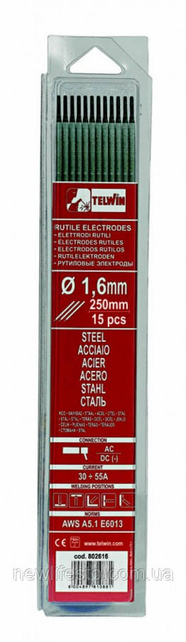 Рутилові зварювальні електроди для  сталі 1.6 мм.      802616, фото 1