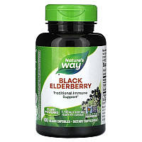 Черная бузина Nature's Way "Black Elderberry" для поддержки иммунитета, 1150 мг (100 капсул)