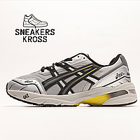 Мужские кроссовки Asics Gel 1090 Mid Grey Yellow, кроссовки Асикс Гель 1090 серые