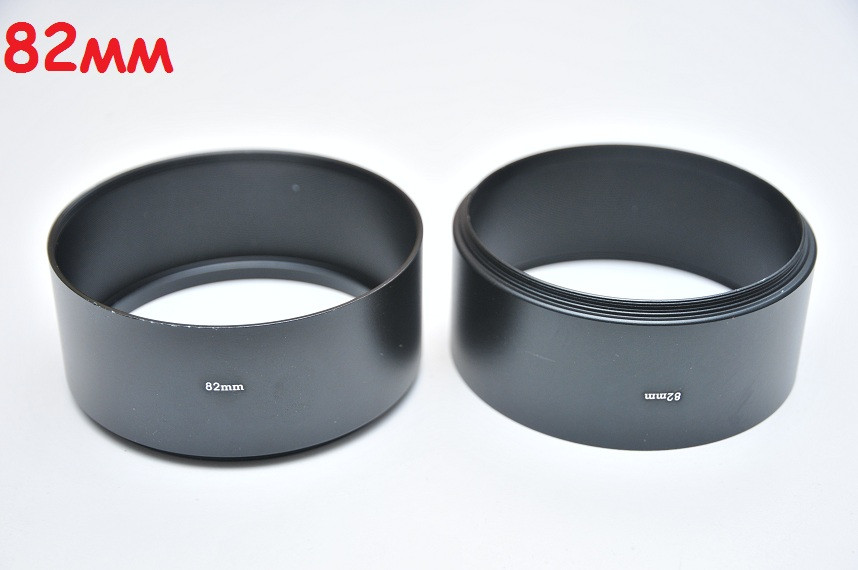 82 мм Бленда Метал Циліндрична довгофокусна для об'єктивів Nikon Canon Sony та ін., фото 1
