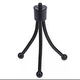 2 в 1 Набір Універсальний гнучкий металевий міні-штатив для смартфона + розсувний тримач восьминіг, фото 2