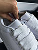 Жіночі кросівки Alexander McQueen White Взуття Олександр Макквін білі шкіряні модні кеди, фото 7