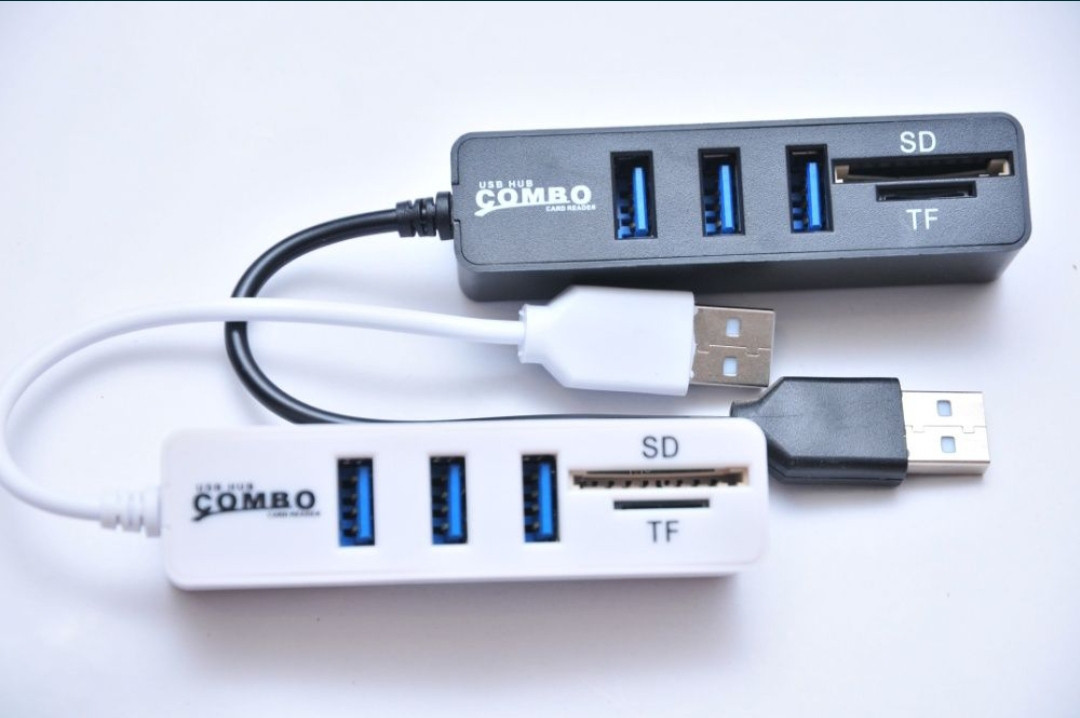 USB Hub 2.0 + Card reader 3 слоти ЮСБ, Кардридер SD Micro TF Хаб