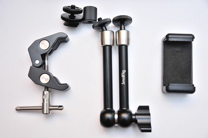 Smallrig 3 в 1 Шарнір Magic Arm 11" (30 см) + Краб Струбцина Тримач телефона 1/4 штатив