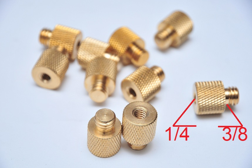 Перехідник із 1/4 внутр.(мама) на 3/8 зовнішньо.(тато) МЕТАЛ, фото 1