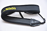 Ремінець нашої чорний із неопрену для фотоапаратів NIKON ремінь, фото 2
