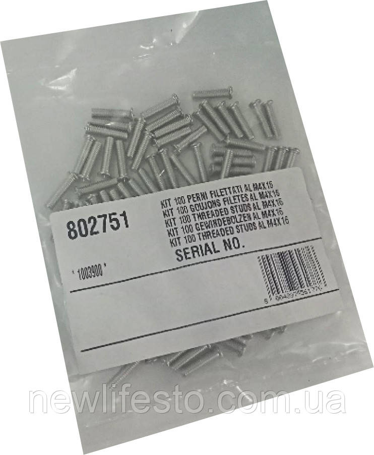 Комплект цвяхів з різзю AI M4x16, 100 шт., фото 1