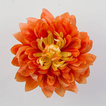 Жоржина штучна помаранчева 6 см, 12 шт. Жоржина для декору Д - 17 см, Жоржина штучна для декору