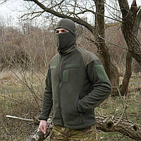 Тактична чоловіча тепла флісова кофта Militex Windproof Khaki/Хакі. Для військових зсу