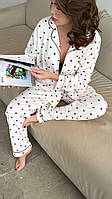 Жіноча піжама з сорочкою та штанами Арт. 492