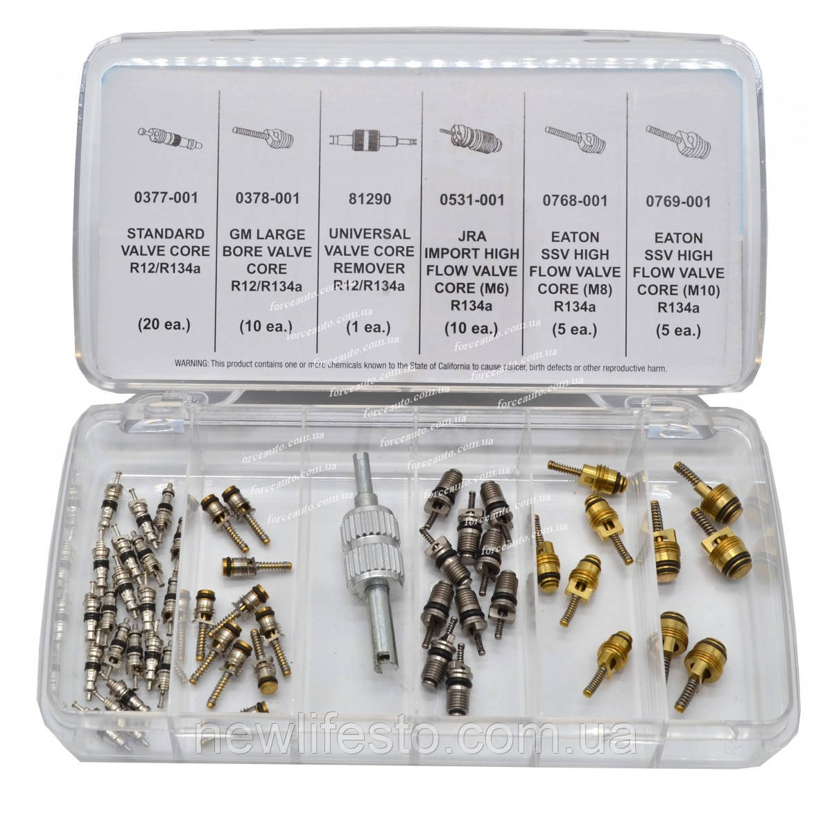Набір ніпелів для автокондиціонерів R12/R134a, фото 1