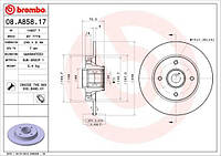 Тормозной диск PEUGEOT 408 / CITROEN C4 (NC_) / CITROEN DS4 (NX_) 2007-2021 г.