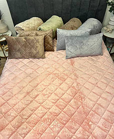 Покривало бежеве з подушками  220/240