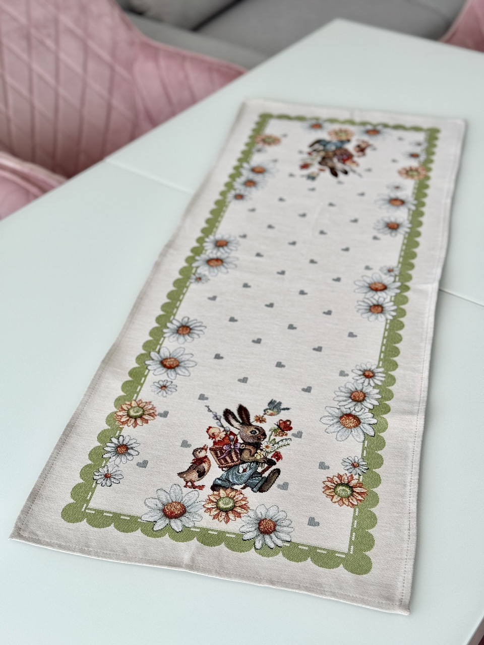 Великодня гобеленова доріжка на стіл Limaso 45x140 см., фото 1