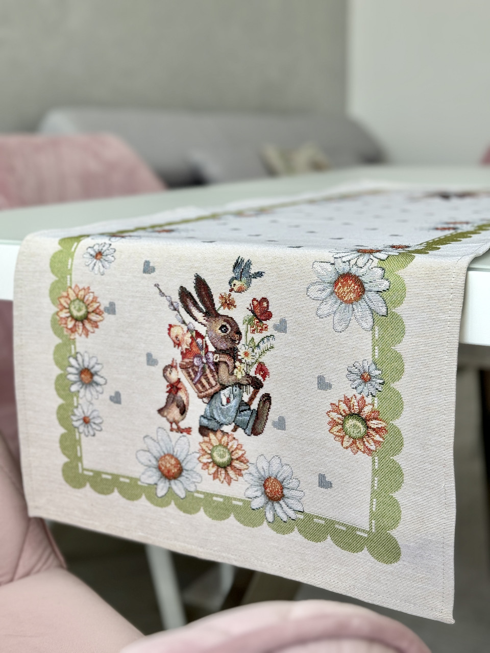 Великодня гобеленова доріжка на стіл Limaso 37x100 см.