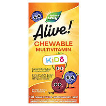 Мультивітаміни для дітей Nature's Way "Alive! Chewable Multi-Vitamin" (120 жувальних цукерок)