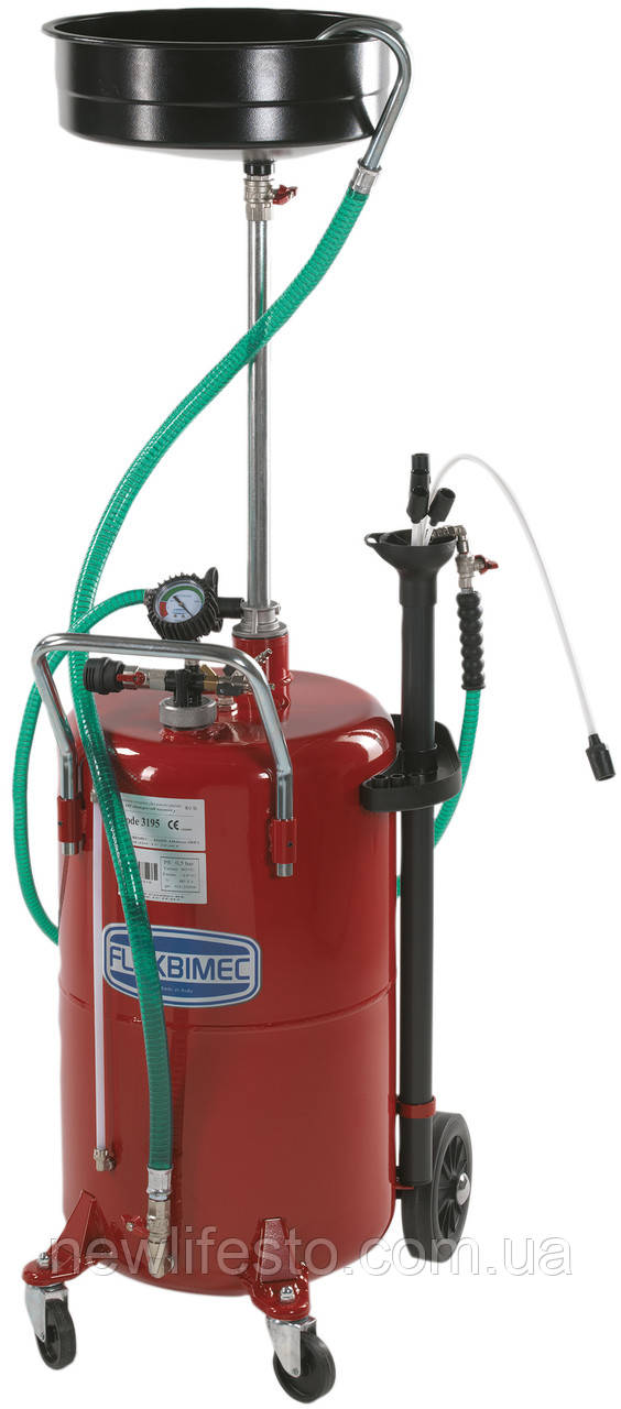 Комбіноване встановлення для заміни оливи місткістю 80 л. і сталевим зливом для олії 10 л., фото 1