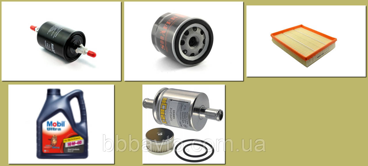 Набір Фільтрів для DAEWOO NEXIA N100 1.5-1.6 -1998-2008 (Фільтр  3 шт+Олива+Фільтр газу ), фото 1