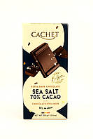 Шоколад черный с морской солью Cachet Extra Dark 70% cacao 100 г Бельгия