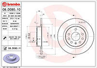 Тормозной диск OPEL ASTRA H (A04) / OPEL ZAFIRA B (A05) 2004-2019 г.