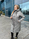Жіночий довгий демісезонний плащ, пальто, куртка, фото 3