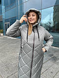 Жіночий довгий демісезонний плащ, пальто, куртка, фото 4
