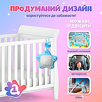 Генератор білого шуму для немовлят Зіронька А1 з проектором зоряного неба Блакитний (STG-A1-Blue), фото 6