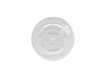 Кришка одноразова РЕТ плоска прозора з отвором до стакану 200-500 мл  1000шт/ящ