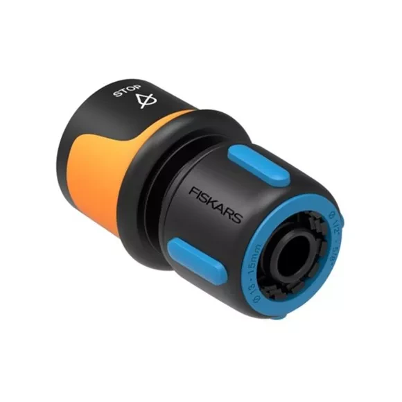 Конектор для шланга Fiskars 13-15 мм (1/2-5/8") з аквастопом (1027079)