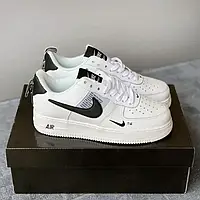 Мужские кроссовки Nike Air Force 1 Low, кожа, белый, Вьетнам Найк Еір Форс 1 Лов білі шкіряні 43