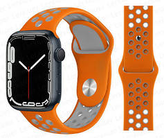 Apple Watch band 39mm-41mm ремінець помаранчево сірий