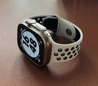 Apple Watch band 39mm-41mm ремешок бежево- темно серый