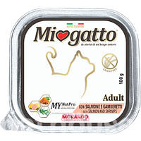 Morando Miogatto Adult Консервы для кошек с лососем и креветками