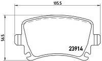 Тормозные колодки дисковые VW GOLF (5K1) / AUDI TT (8J9) 2002-2021 г.