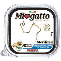 Morando Miogatto Sterilized Консерви для стерилізованих кішок із лососем 100 г