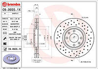 Тормозной диск CITROEN C4 (LR_) / PEUGEOT 3008 (0U_) / PEUGEOT 307 (3A/C) 2000-2017 г.