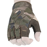 Беспалые тактические перчатки 2E Tactical Размер М Беспалые перчатки для военных. Цвет Камуфляж