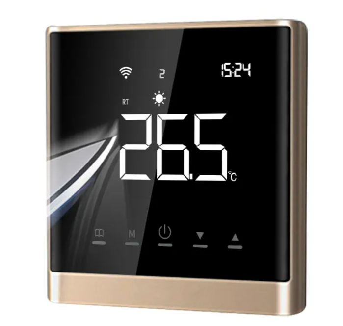 Сенсорний програматор теплої підлоги 4HEAT AE-668 | Золото