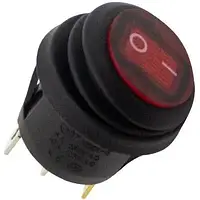 Переключатель Lemanso (TOP) LSW37 3PIN красный с фикс. IP45 ON-OFF / KCD1-5-101NW 6A 250VAC