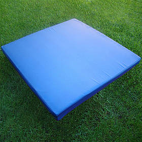 Мат гімнастичний спортивний у чохлі зі шкірвінілу OSPORT 1м х 1м товщина 10см (FI-0013) Синій