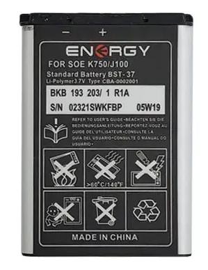 Батарея SONY ERICSSON BST-37, K750 (900 mAh) аккумулятор на Сони Эриксон БСТ-37