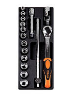 2424 T100-набір головок і аксесуарів 1/2", 16 предметів