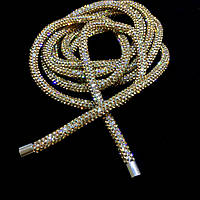 Поясок стразовий з металевими наконечниками Lt Colorado Topaz. Діаметр 4 мм (оберіть довжину )