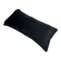 Махровая подушка подголовник Прямоугольная для кушетки и массажного стола, размер 20/40, цвет черный